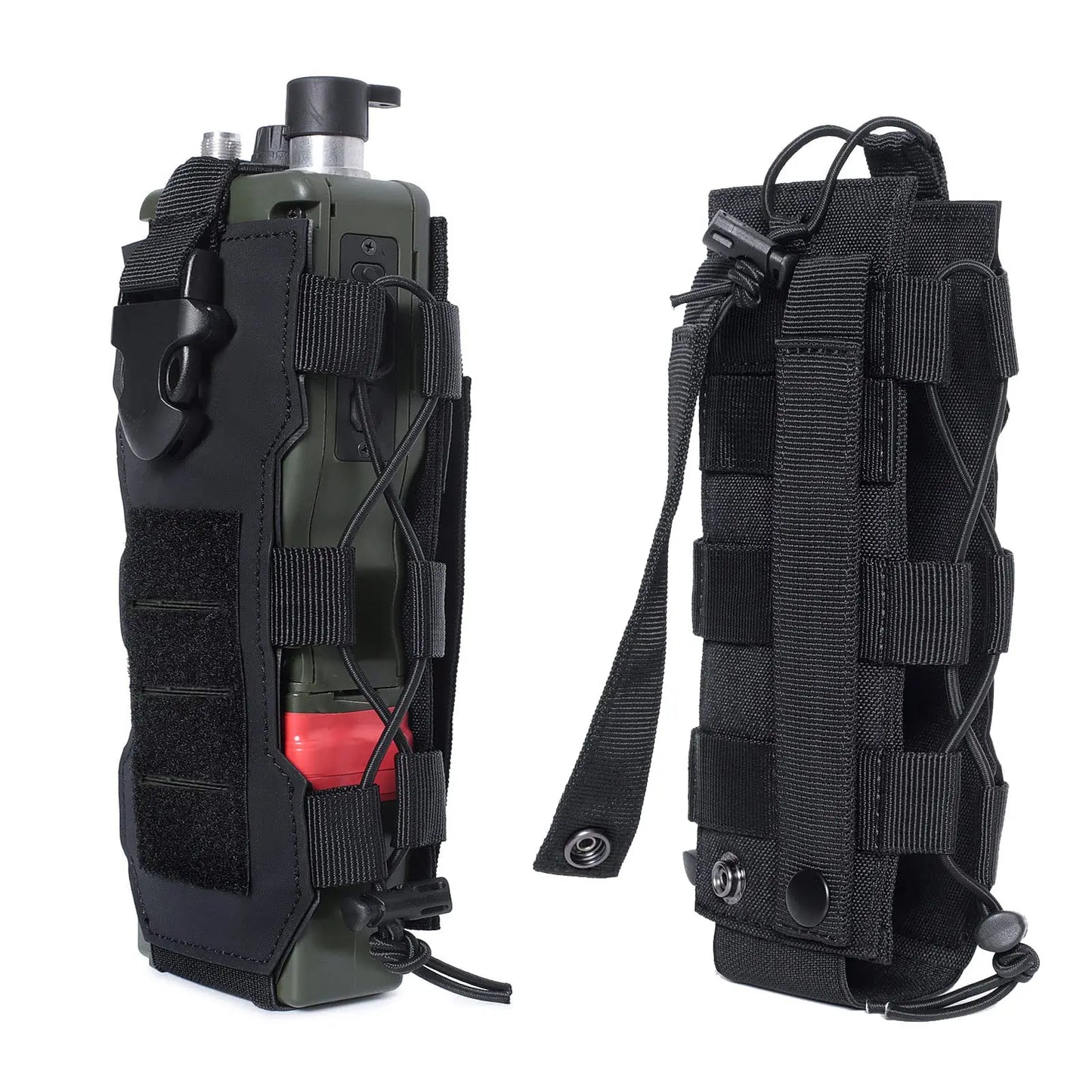 Porte-bouteille d'eau réglable Molle, conception découpée au Laser, pochette de bouteille tactique de 40 oz pour sac à dos, ceinture, support de pochette Radio Molle