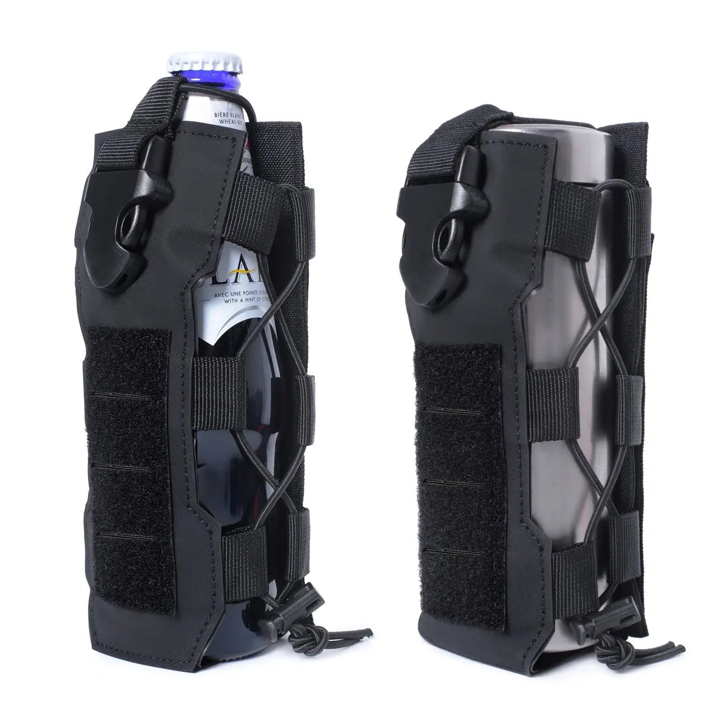 Porte-bouteille d'eau réglable Molle, conception découpée au Laser, pochette de bouteille tactique de 40 oz pour sac à dos, ceinture, support de pochette Radio Molle