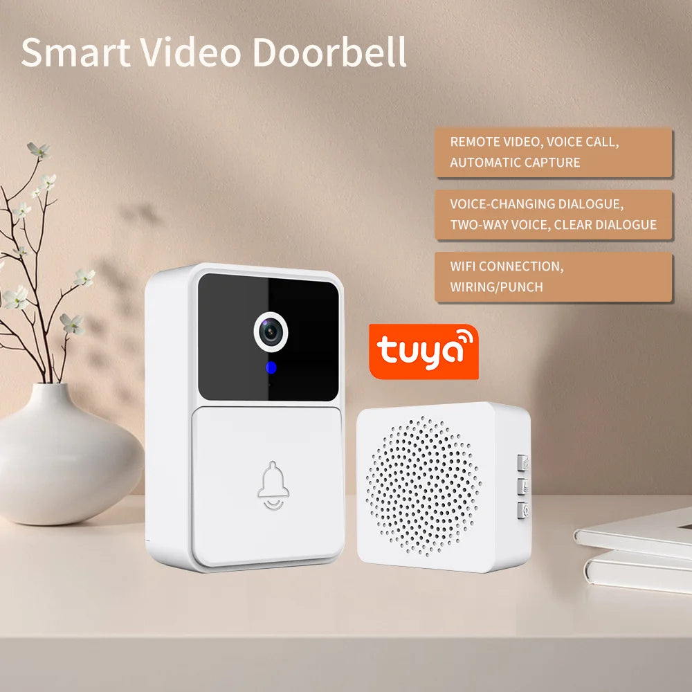 Tuya – sonnette vidéo sans fil pour maison intelligente, wi-fi, caméra de téléphone extérieure, interphone vidéo de sécurité, Vision nocturne, pratique et sûr