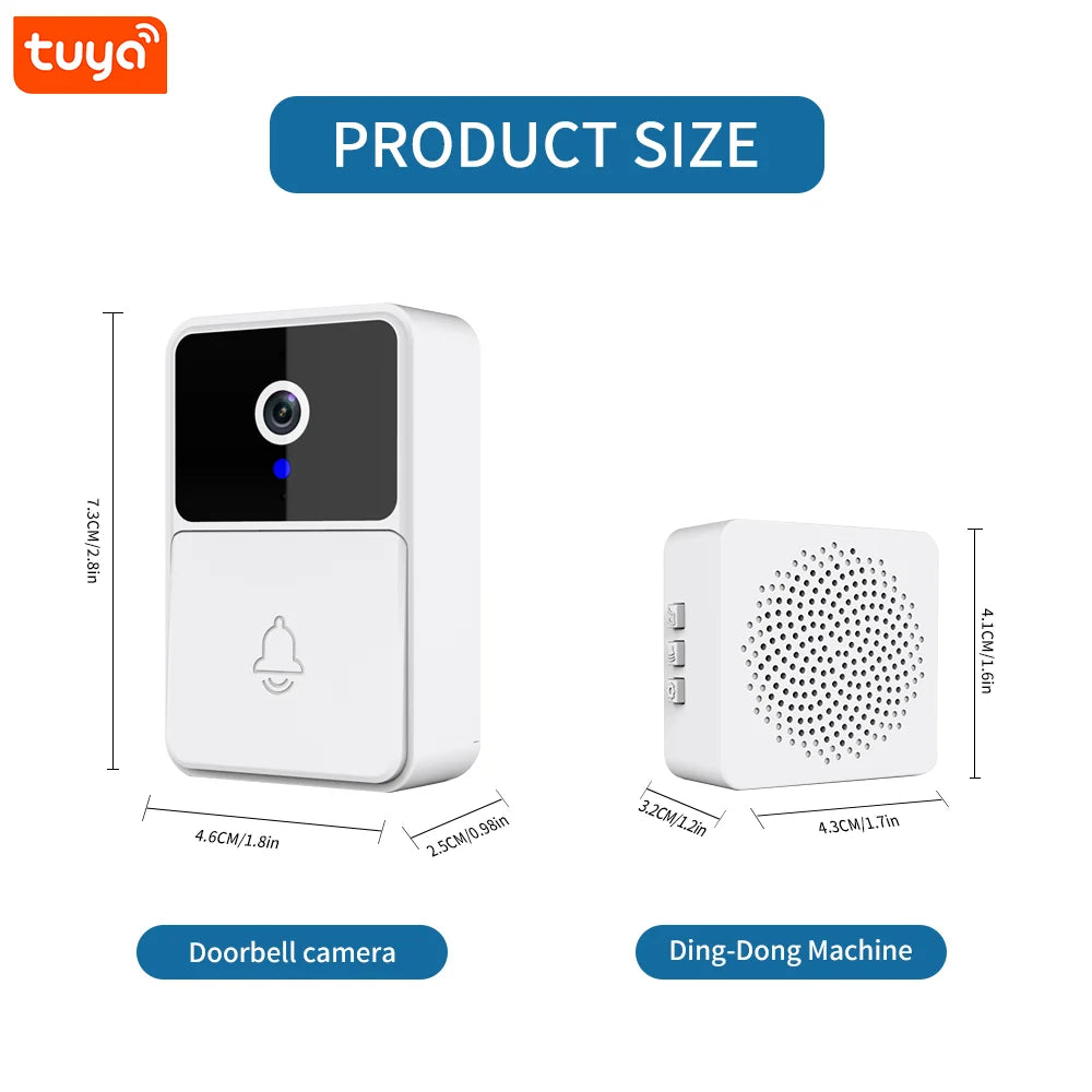 Tuya – sonnette vidéo sans fil pour maison intelligente, wi-fi, caméra de téléphone extérieure, interphone vidéo de sécurité, Vision nocturne, pratique et sûr