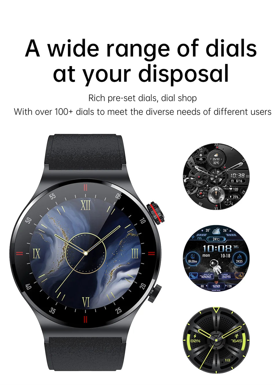 NFC Bluetooth appel montre intelligente hommes AOMLED390 * 390 HD couleur écran bouton de Rotation Fitness Tracker IP68 étanche SmartWatch hommes