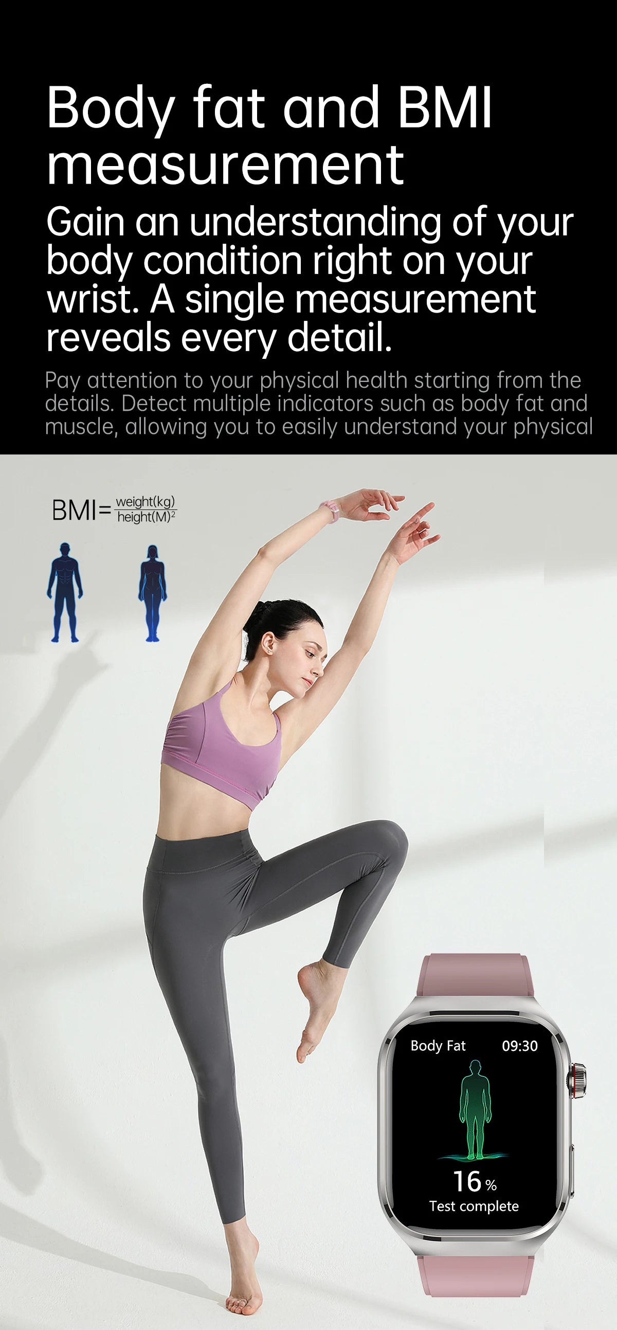 Nouveau ECG examen physique orgue santé Smartwatch hommes pression artérielle acide uricique graisse corporelle montres Bluetooth appel mme montre intelligente