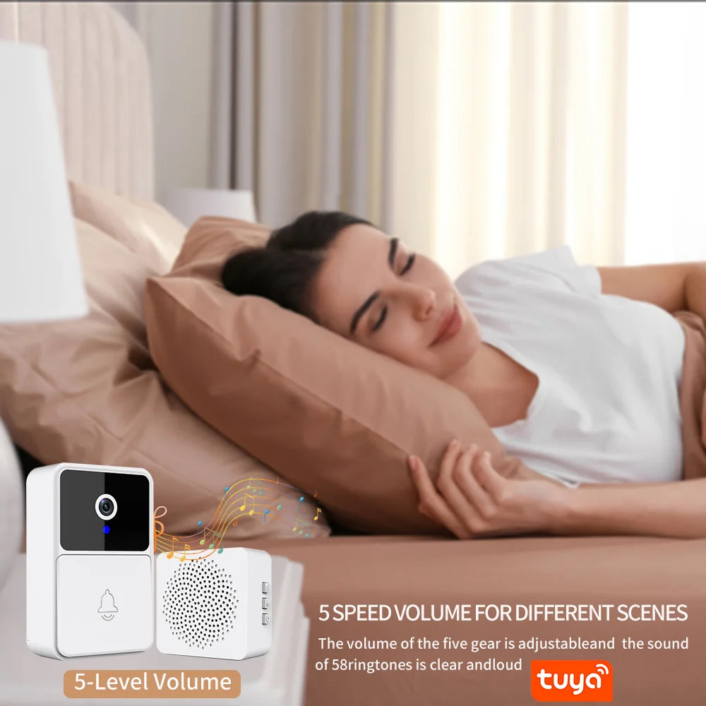 Tuya – sonnette vidéo sans fil pour maison intelligente, wi-fi, caméra de téléphone extérieure, interphone vidéo de sécurité, Vision nocturne, pratique et sûr