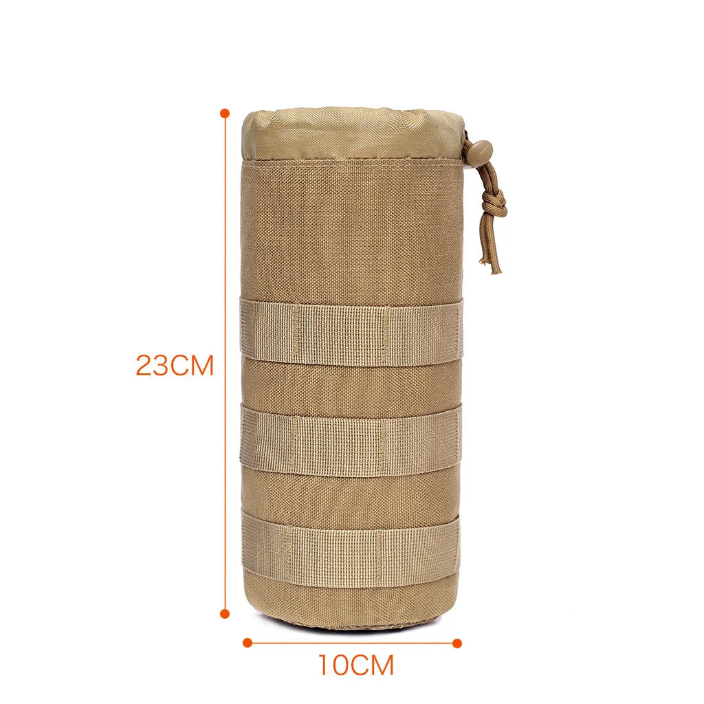 Sac de bouteille d'eau Molle en plein air, support de pochette, voyage Camping randonnée cyclisme pêche chasse porte-bouteille d'eau bouilloire