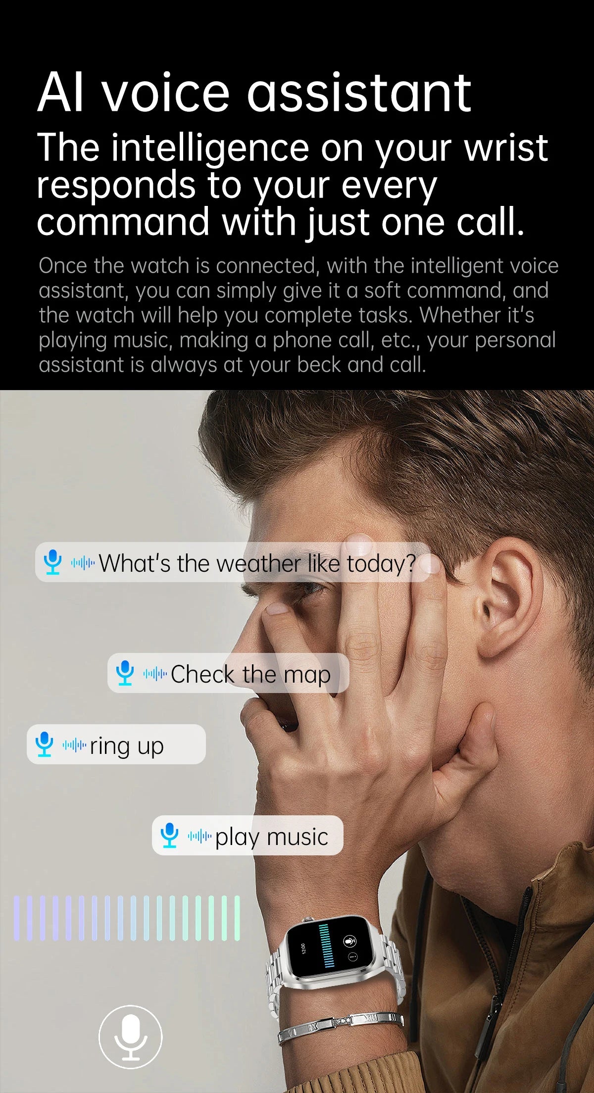 Nouveau ECG examen physique orgue santé Smartwatch hommes pression artérielle acide uricique graisse corporelle montres Bluetooth appel mme montre intelligente