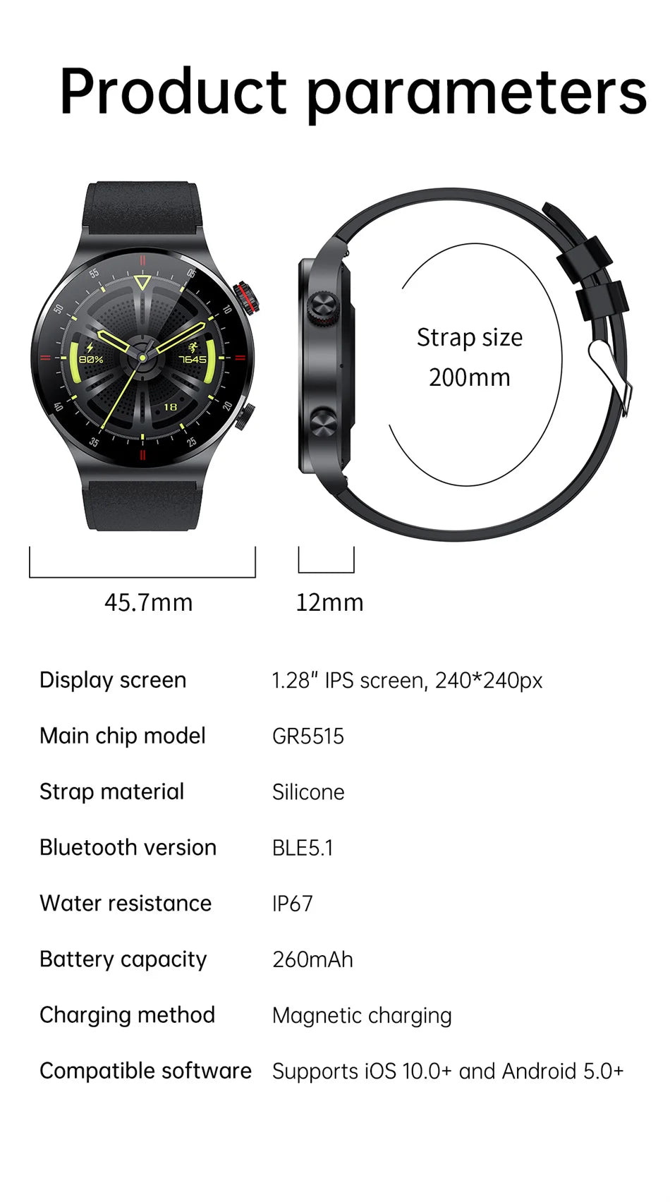 NFC Bluetooth appel montre intelligente hommes AOMLED390 * 390 HD couleur écran bouton de Rotation Fitness Tracker IP68 étanche SmartWatch hommes