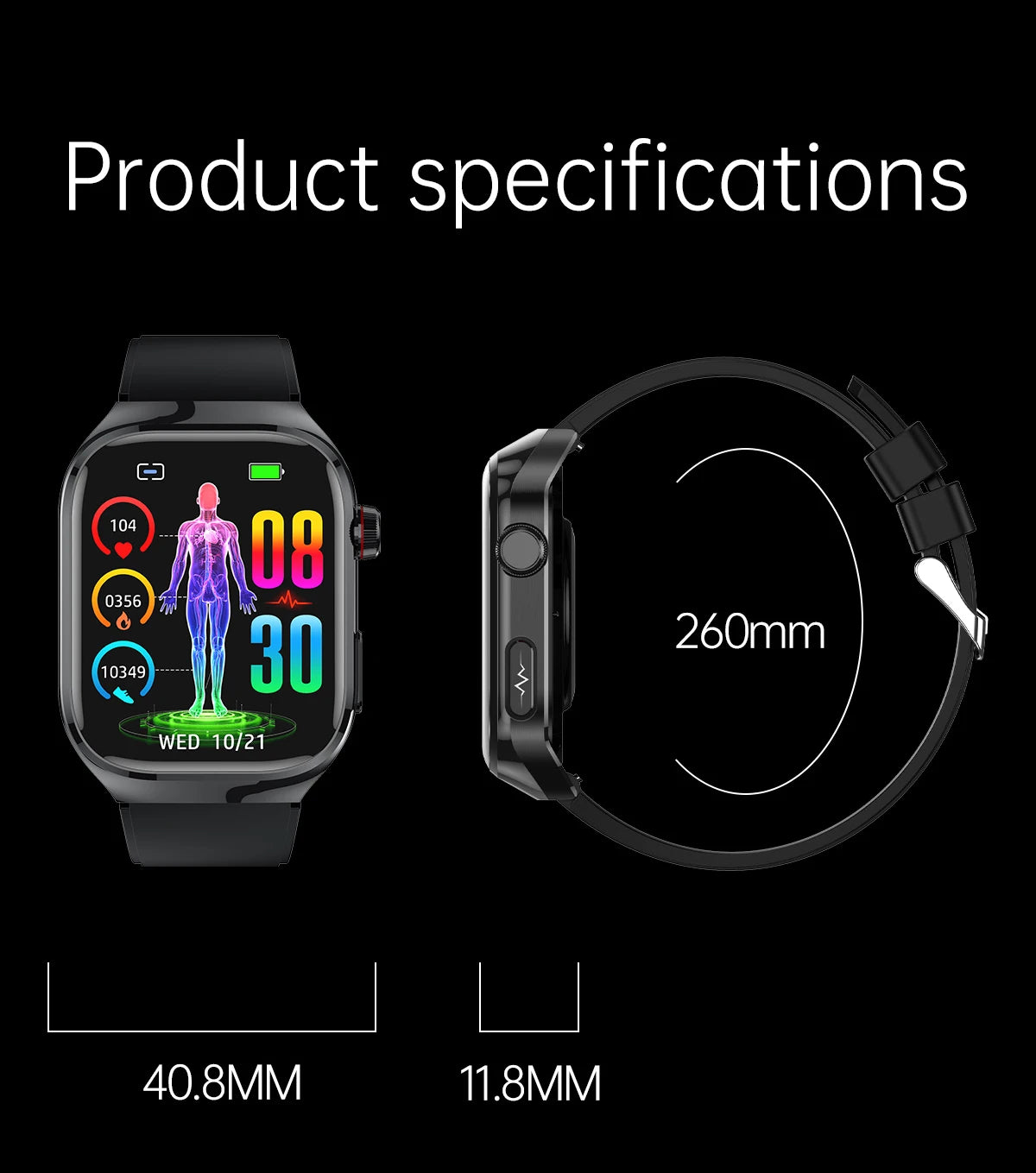 Nouveau ECG examen physique orgue santé Smartwatch hommes pression artérielle acide uricique graisse corporelle montres Bluetooth appel mme montre intelligente