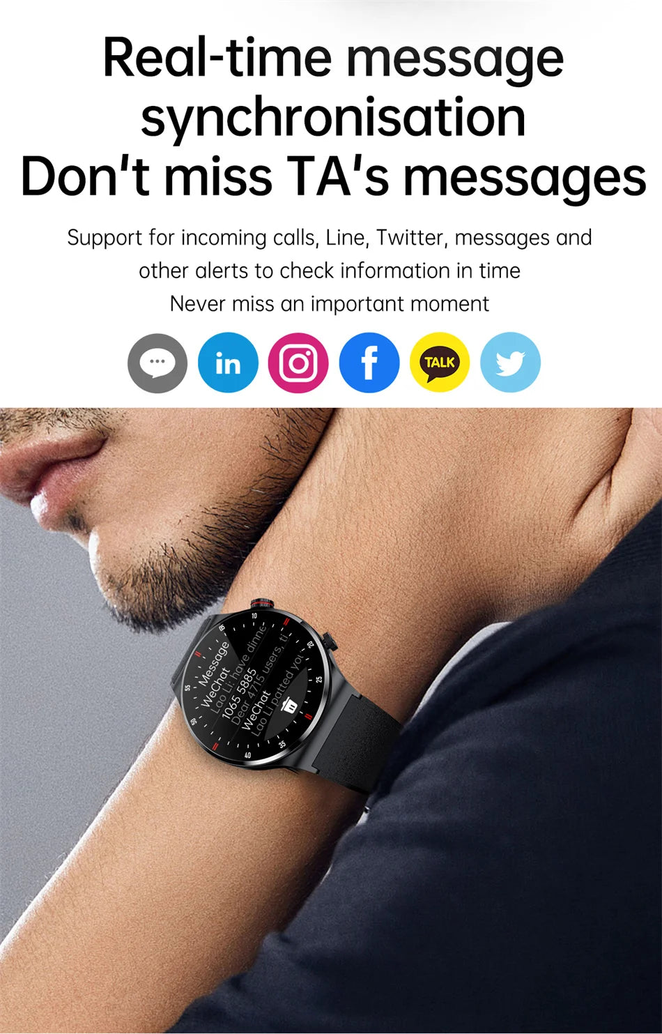 NFC Bluetooth appel montre intelligente hommes AOMLED390 * 390 HD couleur écran bouton de Rotation Fitness Tracker IP68 étanche SmartWatch hommes
