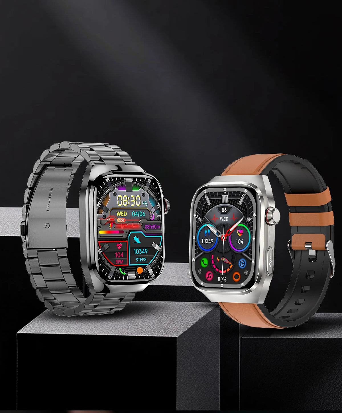 Nouveau ECG examen physique orgue santé Smartwatch hommes pression artérielle acide uricique graisse corporelle montres Bluetooth appel mme montre intelligente