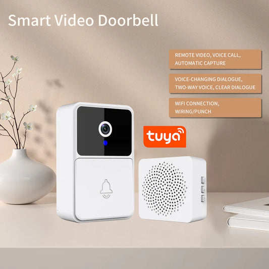 Tuya – sonnette vidéo sans fil pour maison intelligente, wi-fi, caméra de téléphone extérieure, interphone vidéo de sécurité, Vision nocturne, pratique et sûr