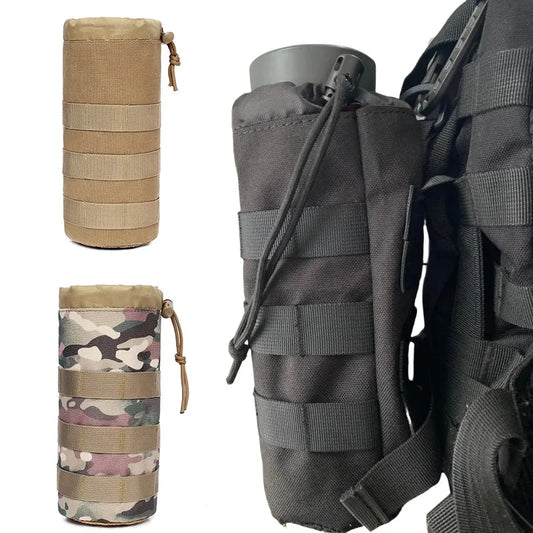 Sac de bouteille d'eau Molle en plein air, support de pochette, voyage Camping randonnée cyclisme pêche chasse porte-bouteille d'eau bouilloire