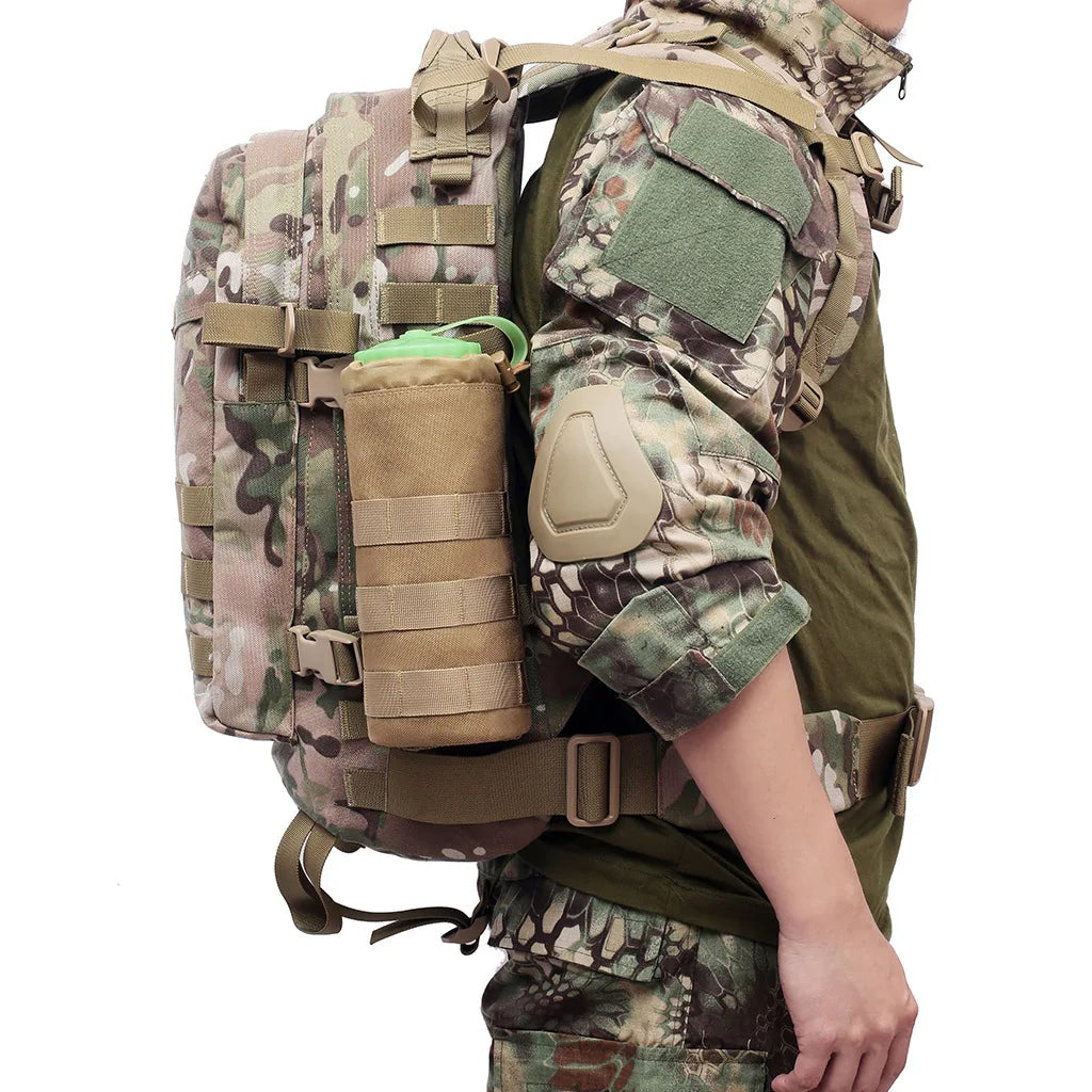 Sac de bouteille d'eau Molle en plein air, support de pochette, voyage Camping randonnée cyclisme pêche chasse porte-bouteille d'eau bouilloire
